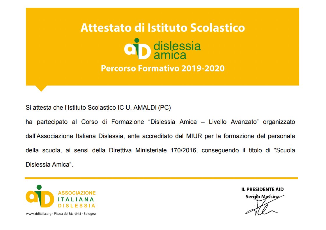 Piccole cose.
I docenti continuano a formarsi, l'Istituto riceve piccoli riconoscimenti. La vita prosegue.

#icAmaldi