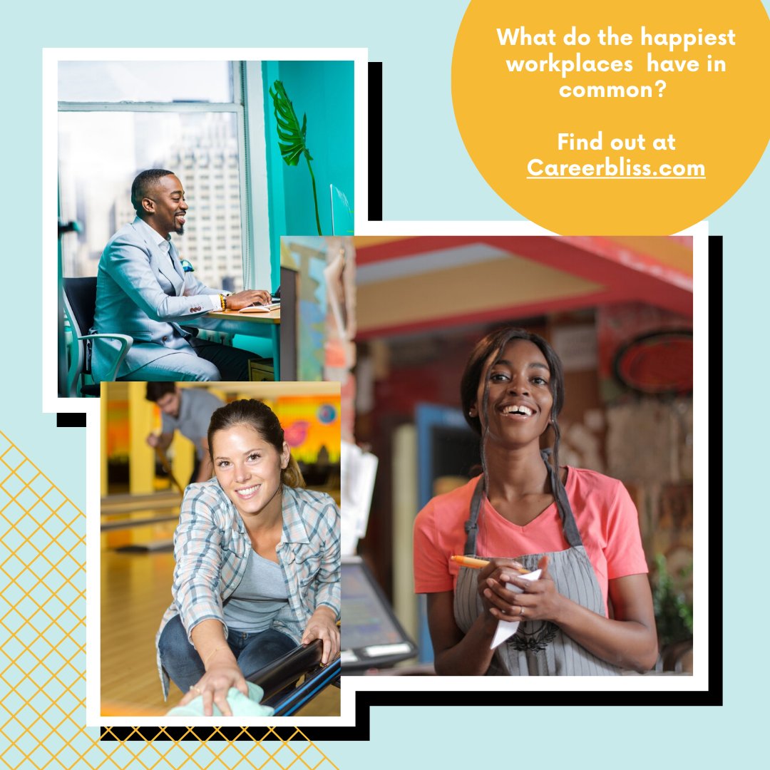 Happy jobs are not dependent on salary alone. Find out more about the 10 factors that determine happiness in the workplace  bit.ly/QsaGEN. #jobseeker #jobsearch #careerbliss #careeradvice
#thursdaymotivation #thursdaywisdom