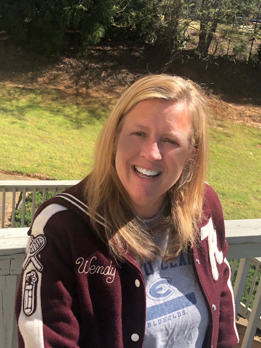 McCalcteach's tweet photo. Throwback Thursday with college T-shirt and high school letter jacket! #creekviewspirit https://t.co/yXUunDMT1M
