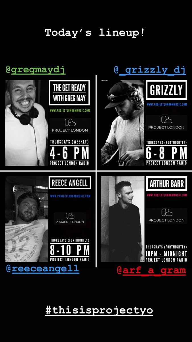 ProjectLondonR's tweet photo. Today's lineup on London's leading House & Techno station!
https://t.co/fXwOqeX5mf
#ProjectYO https://t.co/sVFBCmt1sk