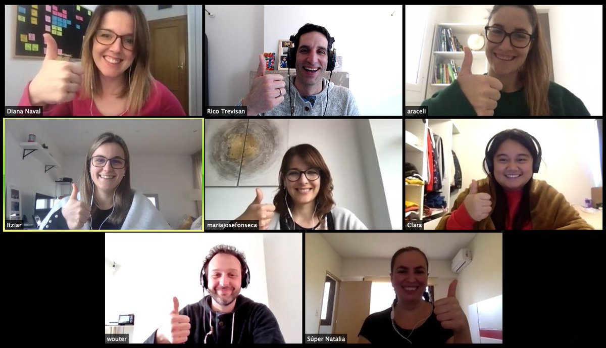 AgilarBenelux's tweet photo. From Belgium 🇧🇪, to Spain 🇪🇸, to Argentina 🇦🇷, at Agilar we wanted to take a little break from work and just spend time sharing stories around a cup of #VirtualCoffee ☕️

Thank you for the good vibes and always having a positive attitude 🤩

#AgilarPeople #WeStayHome https://t.co/bUXiA8vGwZ