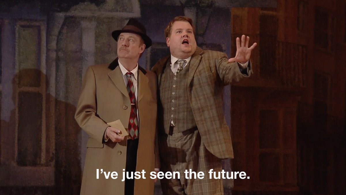 NationalTheatre's tweet photo. It’s 2021. We’re all able to go outside. The theatres and pubs are open again. There’s plenty of toilet roll. No one has to queue at the supermarket. Zoom chats are a distant memory.  #OneManTwoGuvnors #NationalTheatreAtHome https://t.co/9zoBu16gCD