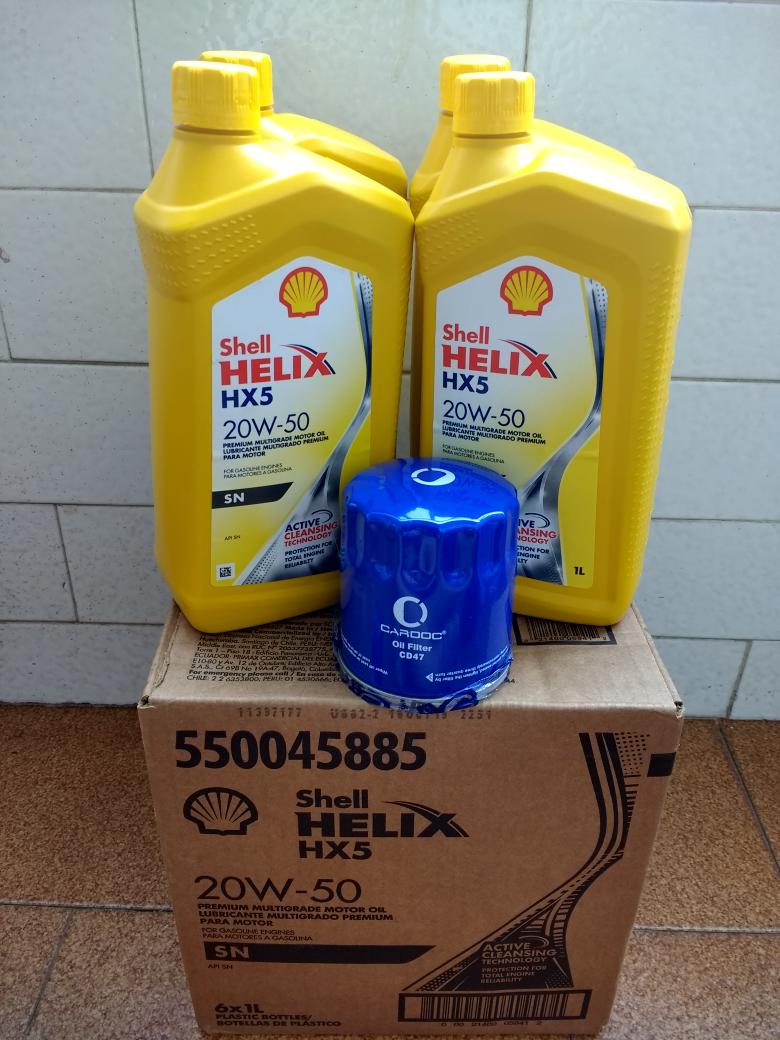 A la venta #lubricantes #shell helix mineral 20w50 más #filtros de #aceite #corsa #aveo #spark #fiesta #logan #arauca #lancer #signo #terios #corolla #optra #valencia #laisabelica
