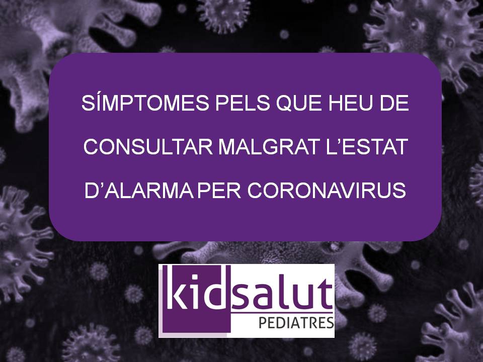 kidsalut's tweet photo. A KIDSALUT Pediatres ens amoïna que el confinament retardi el diagnòstic d'algunes malalties. És per això que al nostre blog trobareu una guia de símptomes pels que heu de consultar en cas que el vostre fill o filla els presenti. https://t.co/9icrBUxdqj https://t.co/h9FF7O6QIf
