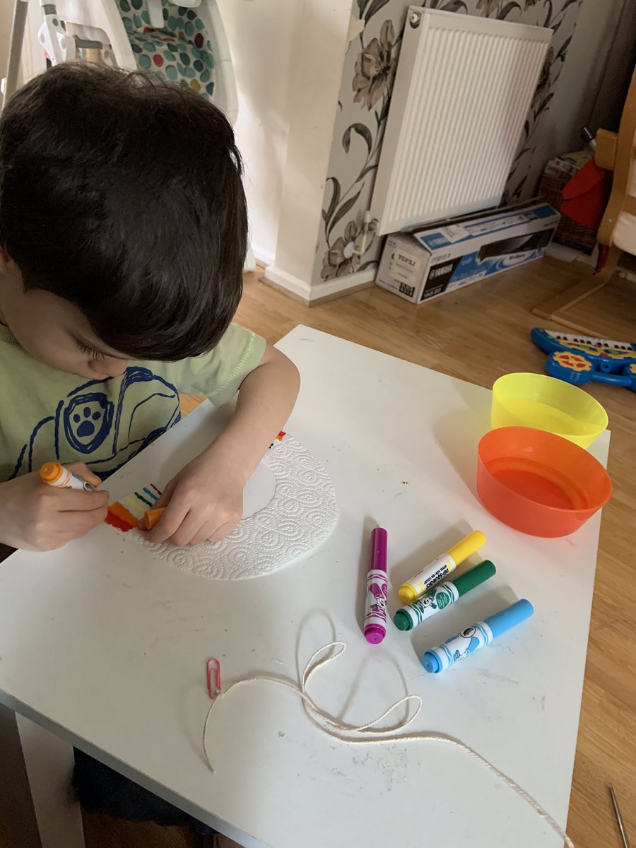 elmhall_prim's tweet image. So today we had a go at growing our own rainbow. Our first attempt wasn’t a complete success so we used what we had learned to try again. 
We coloured a bit higher up the second time and it definitely worked better.
#tryagain #mistakeshelpuslearn