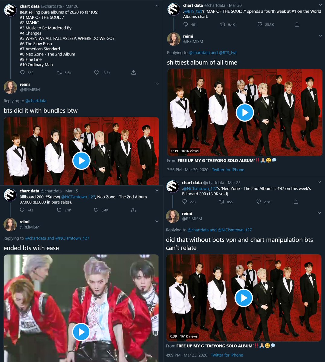 Can we get RElMlSM suspended already? They& #39;re a known troll who& #39;s admitted to trying to start fan wars and has recently begun to call themselves an NCTzen. (They& #39;re not.)I see them tweeting toxic stuff about BTS at big accounts or Army accounts DAILY and it gets NCT dragged.