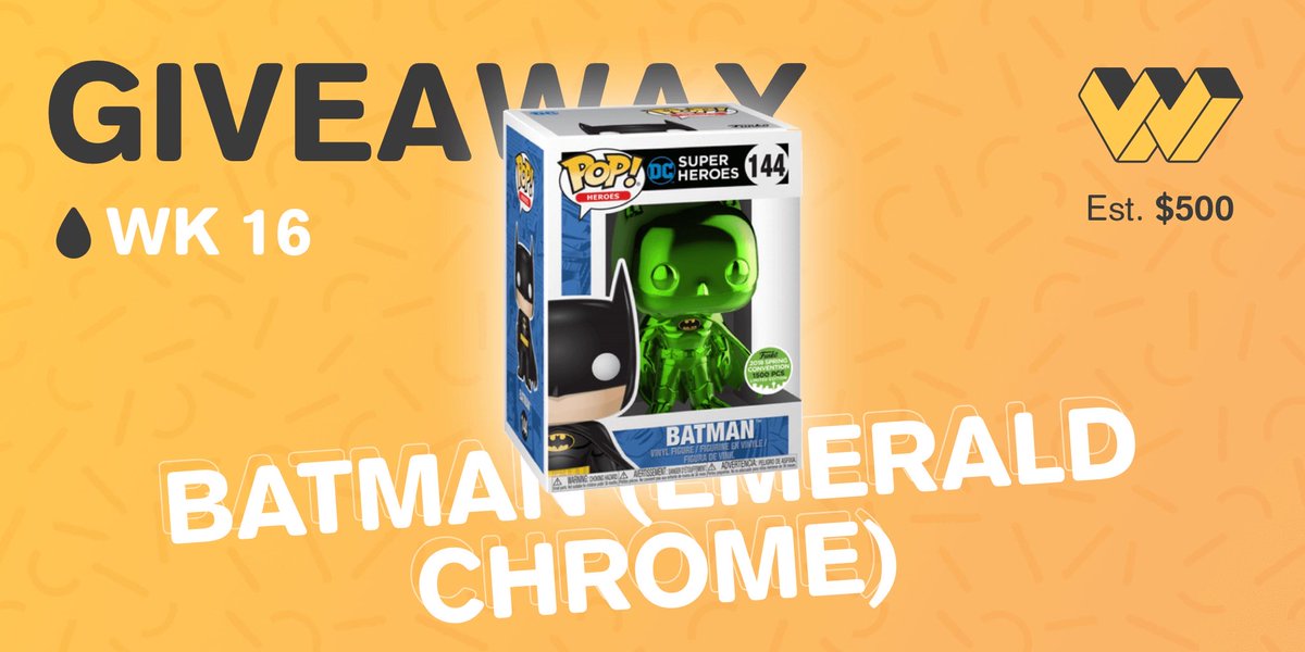 TheRictorScale's tweet photo. You can win Batman (Emerald Chrome) [Spring Convention] by entering the weekly drop on the Whatnot app from @realwhatnot. Drop closes Thursday at 6pm PT. https://t.co/uoPU4u1T6l https://t.co/t8RqPhEAhi