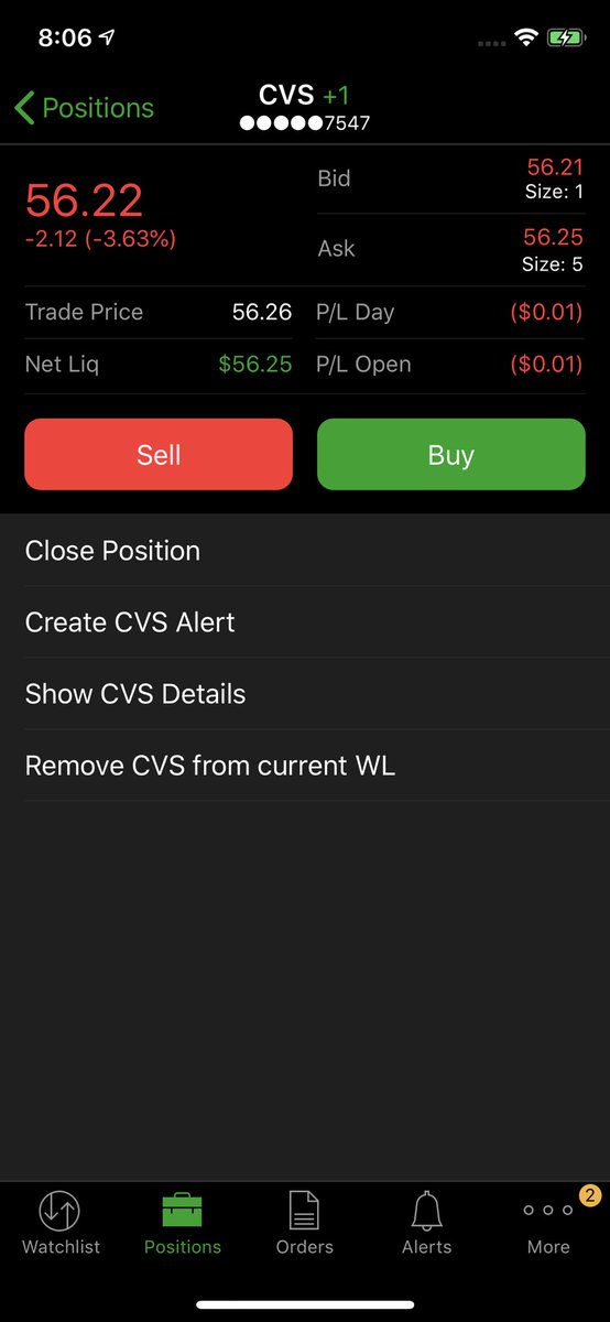 Here’s another update. With every profit I make from day trading - I will immediately buy 50%-100% worth of stock in a company. 1 share of CVS bought today - after AAPL play.