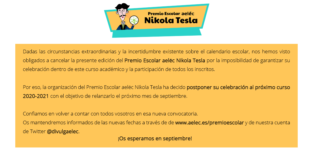 Premio escolar aelēc Nikola Tesla tweet media