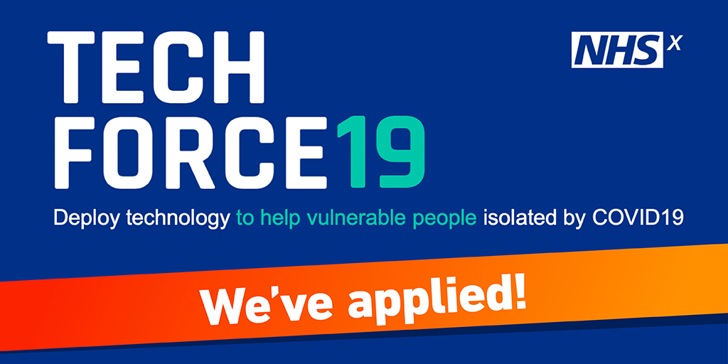 The #NHSX #TechForce19 challenge is for finding new technologies to help support the vulnerable, elderly and self-isolating. We're happy to announce we've expressed interest in getting #Fieldfusion to help with delivering domiciliary care by optimising health visitor schedules!