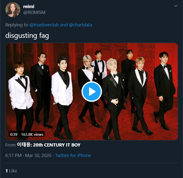TW: homophobia, homophobic slur, ableism, body shaming, bodyshaming.They also do worse than just try to create drama between fandoms...(Note, report that one person body shaming Ta*yong too, please!)
