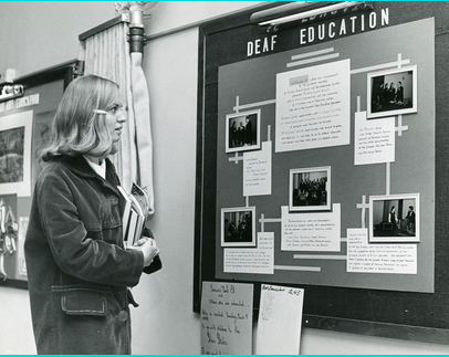TaylorLibr_CBS's tweet photo. #TBT for #DeafHistoryMonth. The #CDDE department has always been an important part of @FontbonneU Take a look at some of the research done by our students: https://t.co/Jb4GyM9FCT #ThrowbackThursday #UniversityArchives https://t.co/rKzRSb2ylf