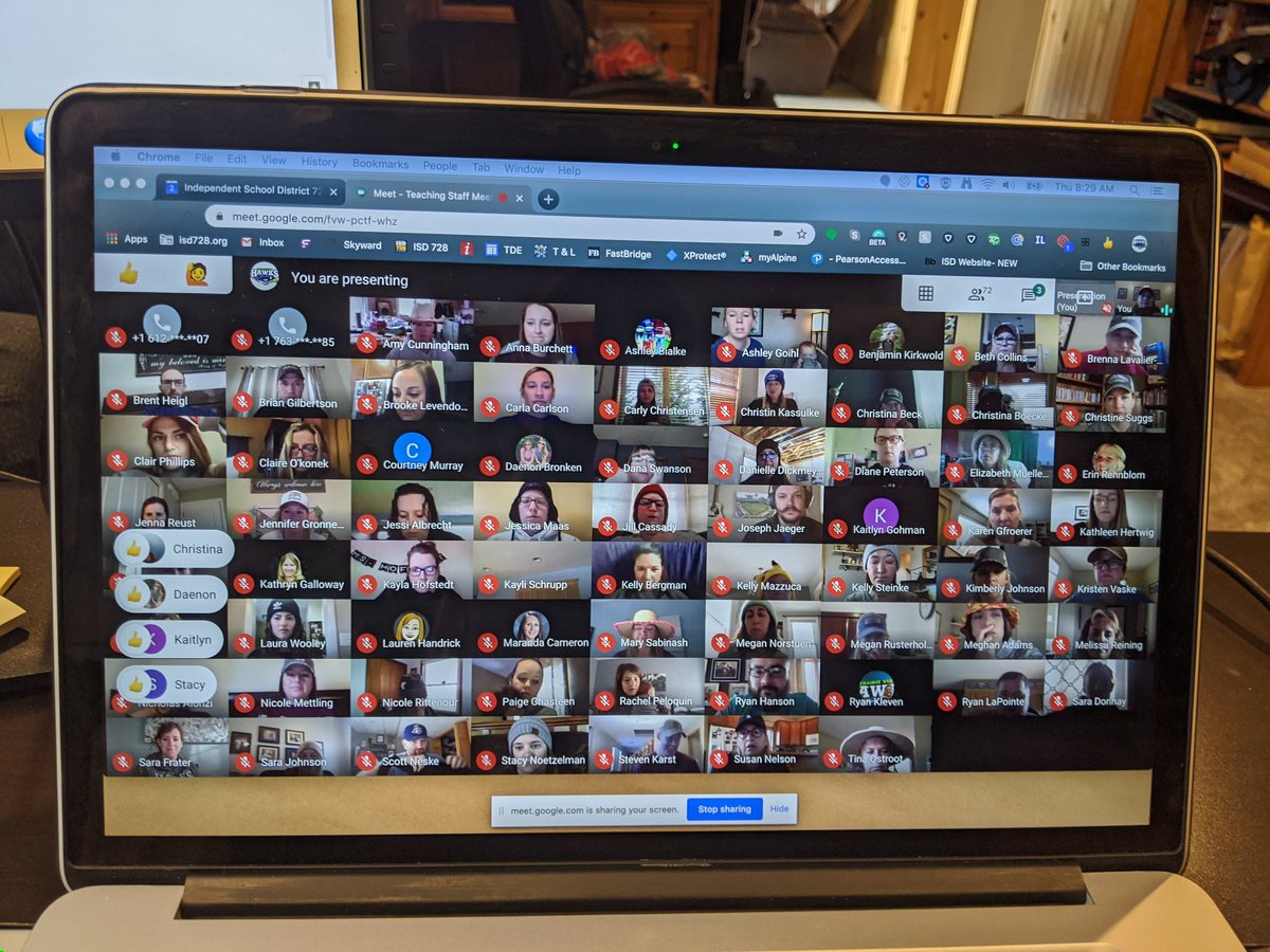 We had 72 people participate in our @PrairieViewEMS teaching staff meeting today! 👍 Thanks to our teachers for working together to support our students and their families! 💚 #WeArePV #PVStrong <a href="/ISD728/">ISD 728</a>