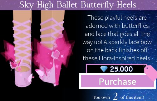 Code Siena On Twitter Giveaway Skyhigh Ballet Butterfly Heels Rules Follow Itssiena3 Like And Retweet And Comment A Positive Reminder For Yourself And Others Btw Tysm For Almost 6k Followerssss - roblox royale high heels