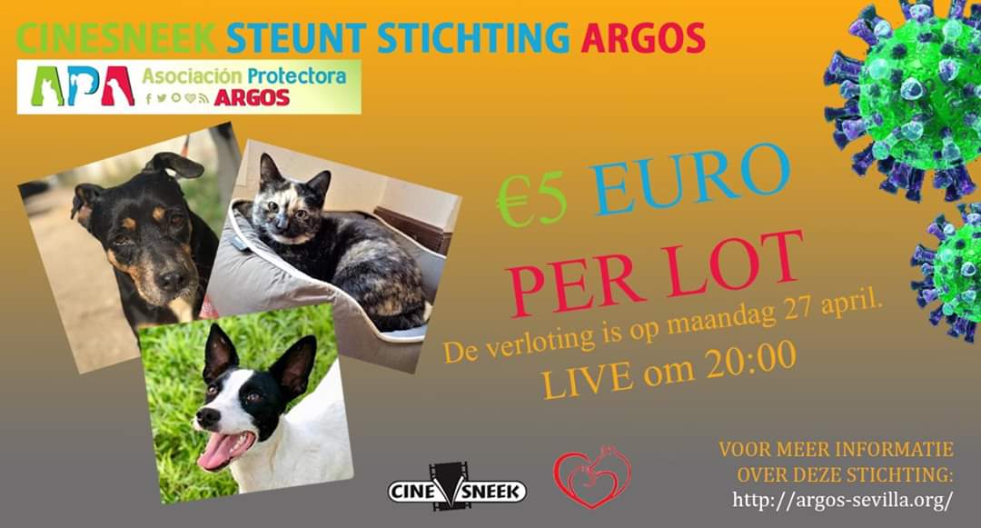 CineSneek's tweet photo. Kijk op onze website of Facebook voor meer informatie over CineSneek Steunt Stichting Argos! https://t.co/ZPVGzXaLKm