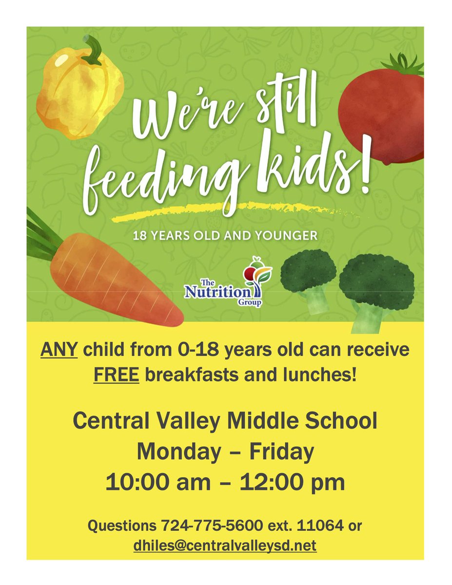 CentralValleySD's tweet photo. Central Valley now feeding ALL CV students under 18 years old

https://t.co/iJ2lSTCXub https://t.co/Xo6Fi2J0zN