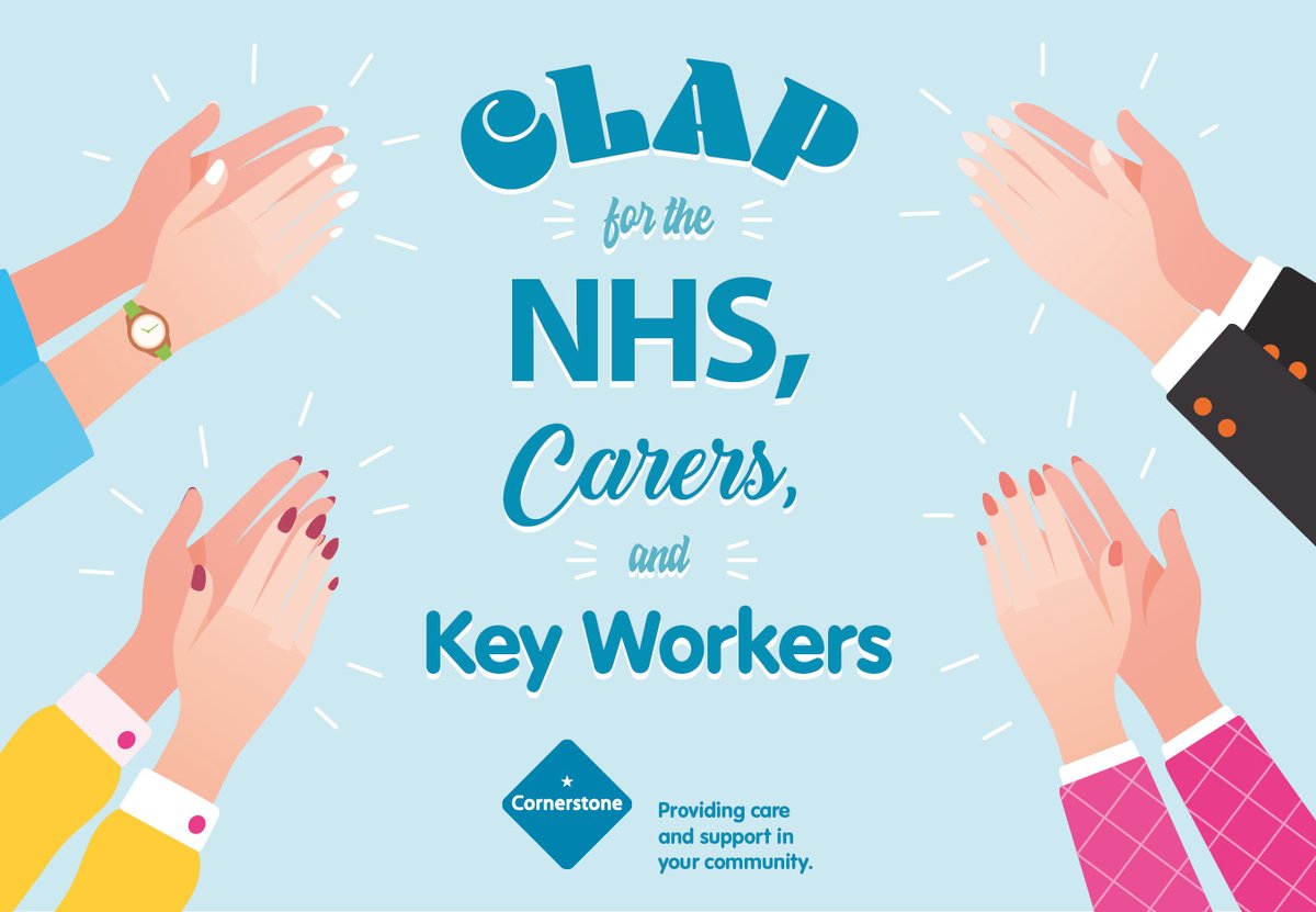 Join us as we clap for our amazing carers, NHS colleagues and key workers this evening at 8pm. Thank you for all that you do. It makes a huge difference and is greatly appreciated by us all. 👏👏👏👏👏👏👏 #clapforcarers #bekind #youareamazing