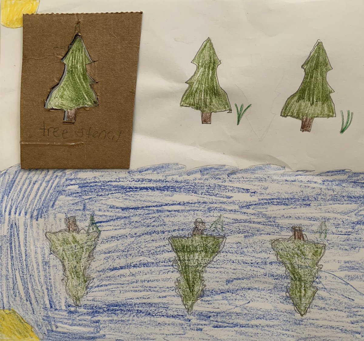 Use stencils &amp; create an image with rotations (movement around a fixed point), reflections (flips across a line) &amp; translations (movement to a new location). Visit artofmathed.ca for more activities connected to <a href="/briscoebooks/">@BriscoeBooks</a> story: What Do You See? A road trip adventure