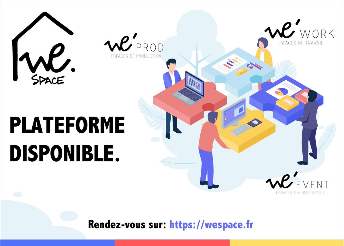 WespaceFrance's tweet photo. Bénéficiez de nombreux avantages : 
- Une offre estivale de remise de 50% sur notre commissionnement habituel. 
- Une équipe commerciale mobilisée pour relancer votre activité. 
- Soyez référencé dès le lancement de notre plateforme officielle pour gagner en visibilité. https://t.co/BJTiTXj8sL