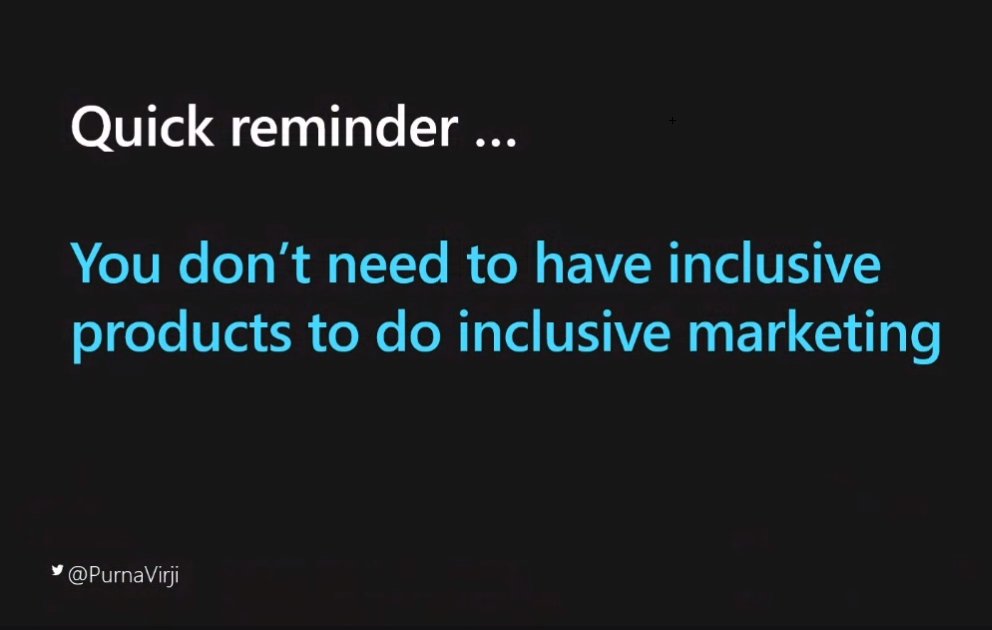 "You don't need to have inclusive products to do inclusive marketing" <a href="/purnavirji/">Purna Virji</a> on #SEO4Life😉
