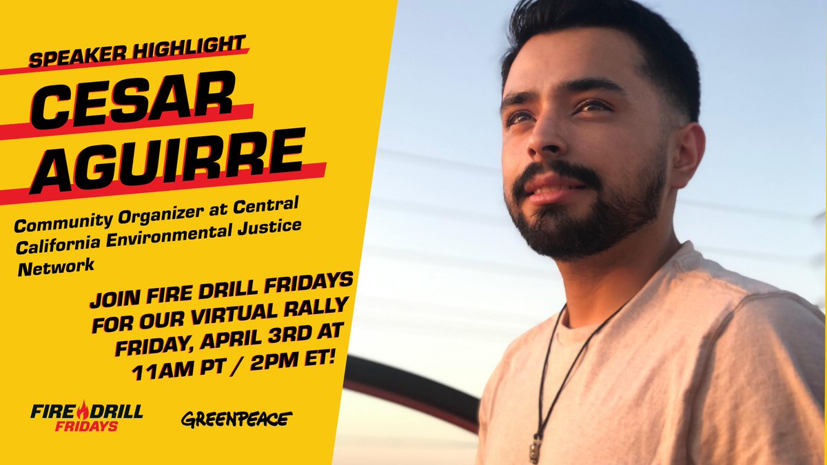 greenpeaceusa's tweet image. TOMORROW🔥tune into #FireDrillFriday: virtual edition to hear from activists, frontline leaders, and youth leaders as they share their stories and urge our government to prioritize public health over oil interests!

Register👉 bit.ly/39kOE15