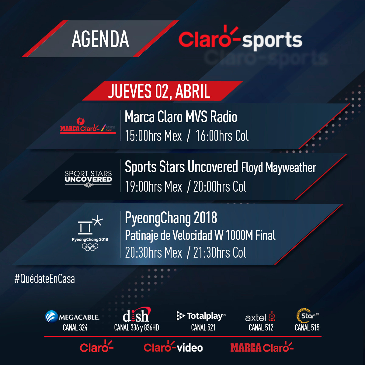 ¿Qué canal es Claro Sports 2