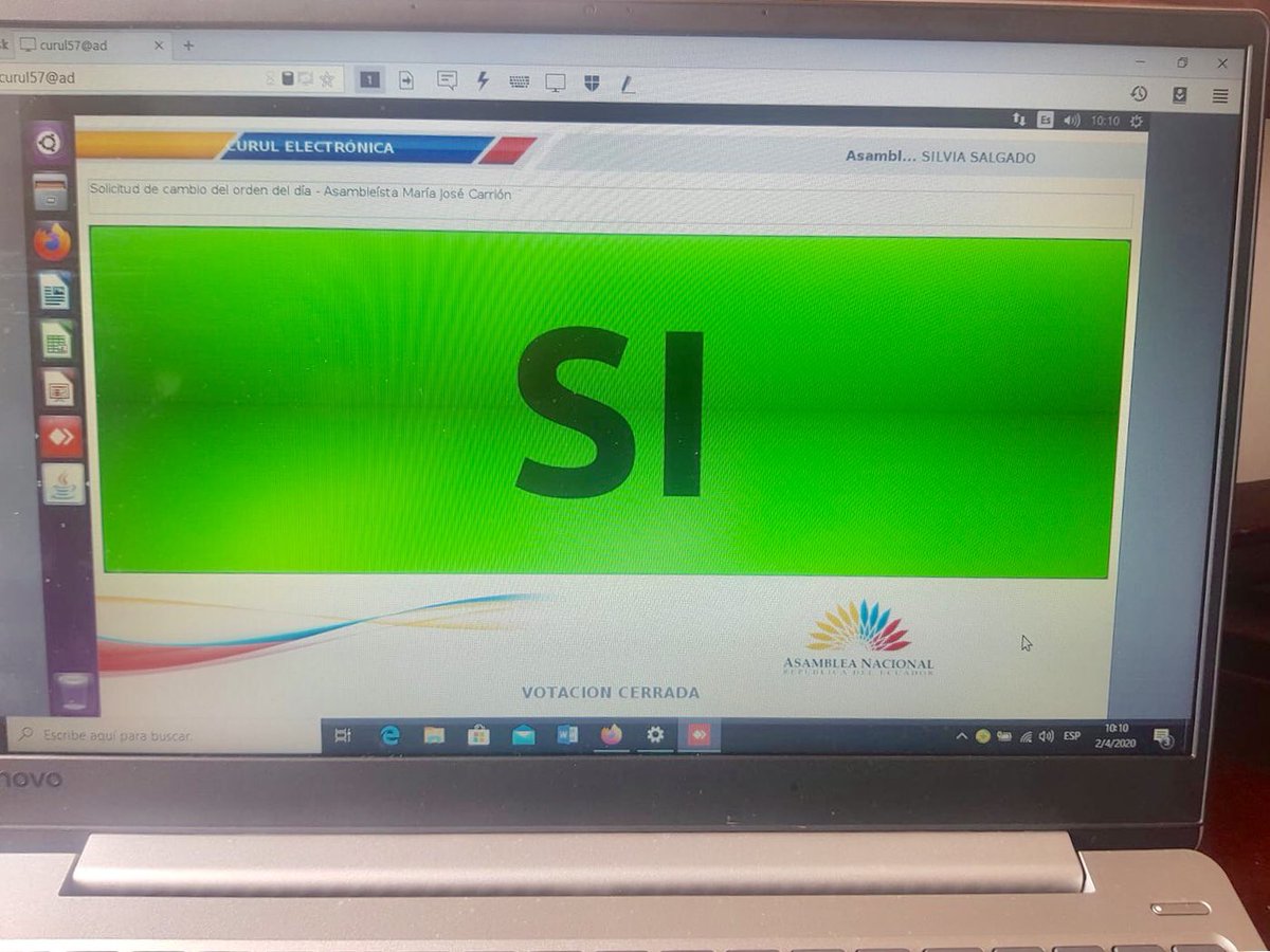 silviasalgadoan's tweet photo. IMPORTANTE 🔴| Se aprueba cambio del orden del día. Resolución de estabilidad a personal de salud contratado  y prohibición de despidos; urgente cubrir en todo el país con insumos de Proteccion y BIO seguridad y crear estímulos que reconozcan su labor en esta Emergencia sanitaria https://t.co/IT2SXAF1Fd