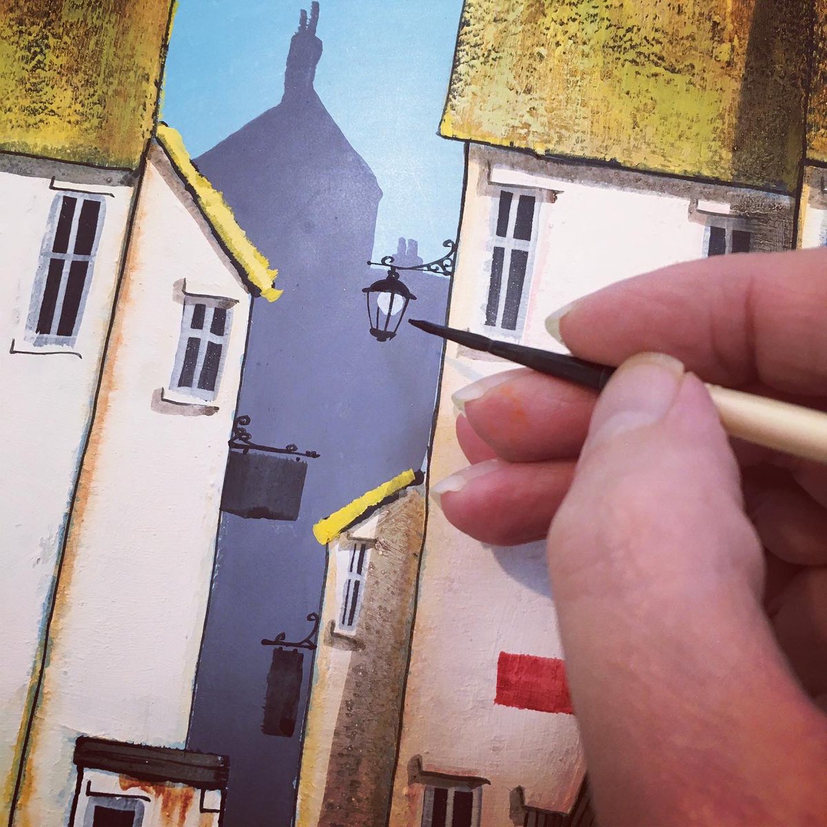 bucksfineart's tweet photo. A little update from Dale Bowen studio. Dale is busy working on this new original βQuay Lifeβ. To see Dales latest collection copy the link below: https://t.co/DQ5MsiEQlB. #quaylife #studioupdate #wip #originalartwork #availablenow https://t.co/8FrbWYd7dY
