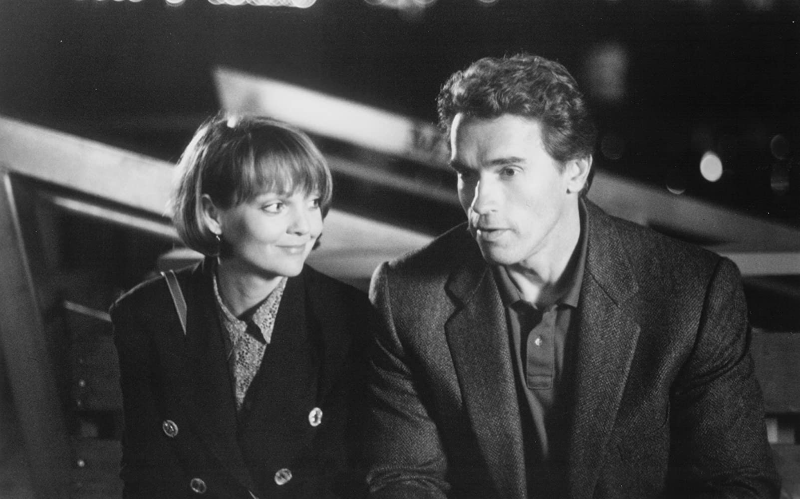 Happy birthday to Pamela Reed, seen here with Arnold Schwarzenegger in \"Kindergarten Cop\" from 1990. 
