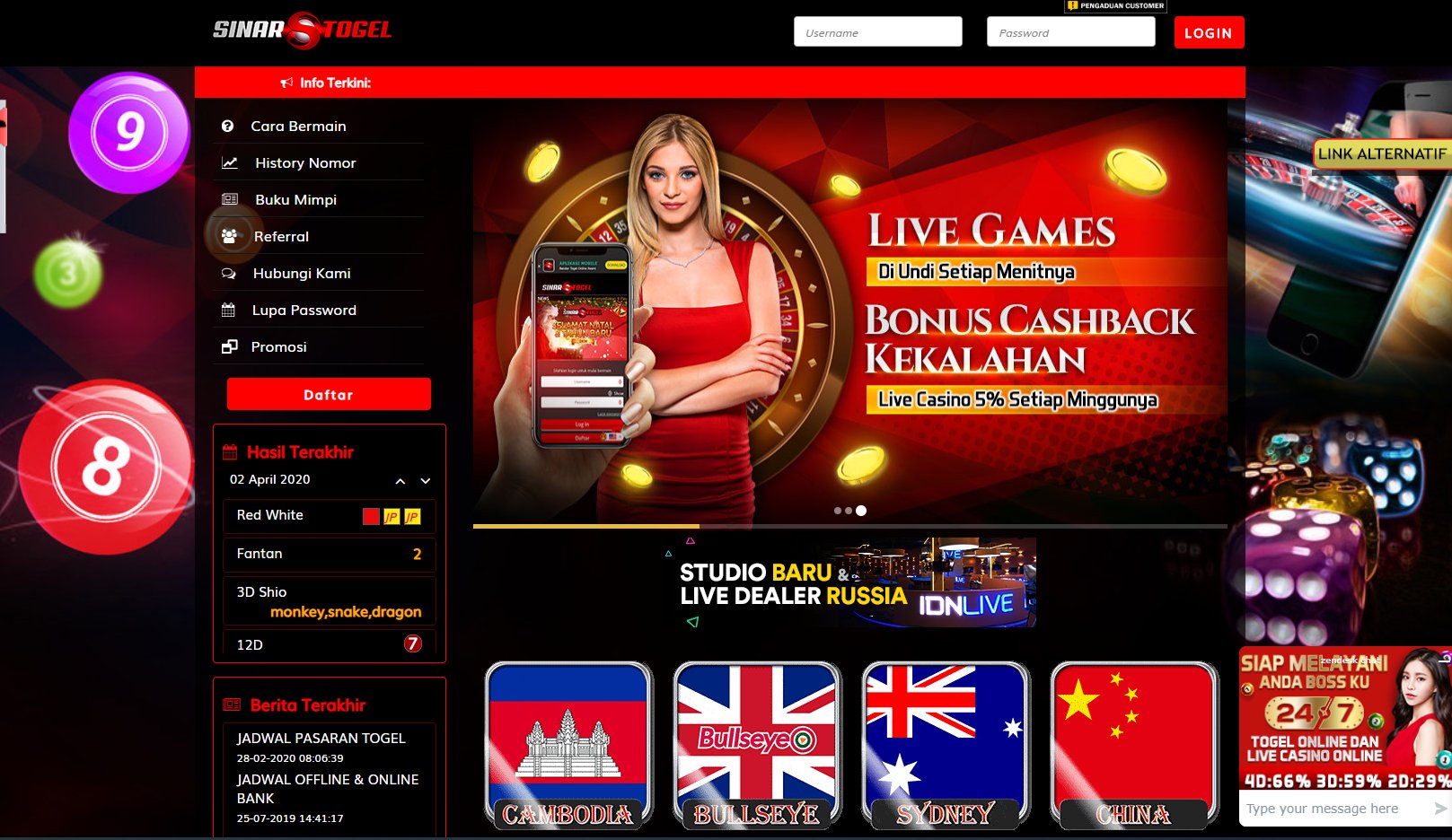 Bandar Togel Online |  Live casino Online Resmi (@SinarTogel) / Twitter