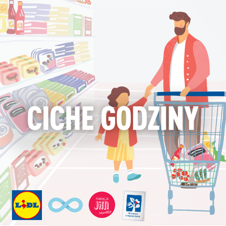Fundacja_JiM's tweet photo. #CicheGodziny w Lidlu startują! We współpracy z 
@Lidl_Polska opracowaliśmy projekt Cichych Godzin, który zostanie wdrożony we wszystkich sklepach sieci w Polsce. 1/3 
#PolskaNaNiebiesko @tvn24 @onetpl @tvp_info https://t.co/NIabl86aaE
