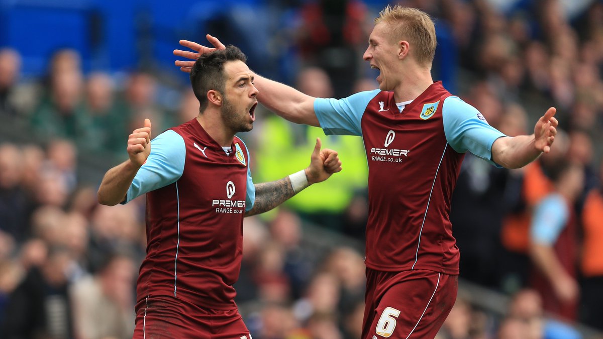 84' PICS: Danny Ings celebrates giving the away side the lead. 1-2
