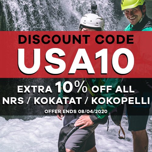Extra 10% discount on all NRS, Kokatat and Kokopelli products until 8/4/2020! 🥳
#whateveryourescape