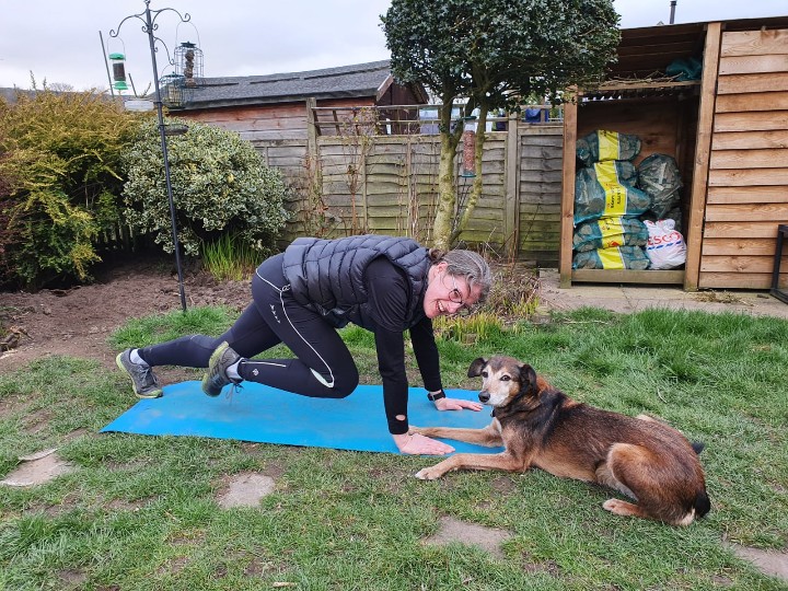 CybiDog's tweet photo. I helped mum do PE with Joe today. How are my pals doing? (George) https://t.co/mnmOZUD1zz