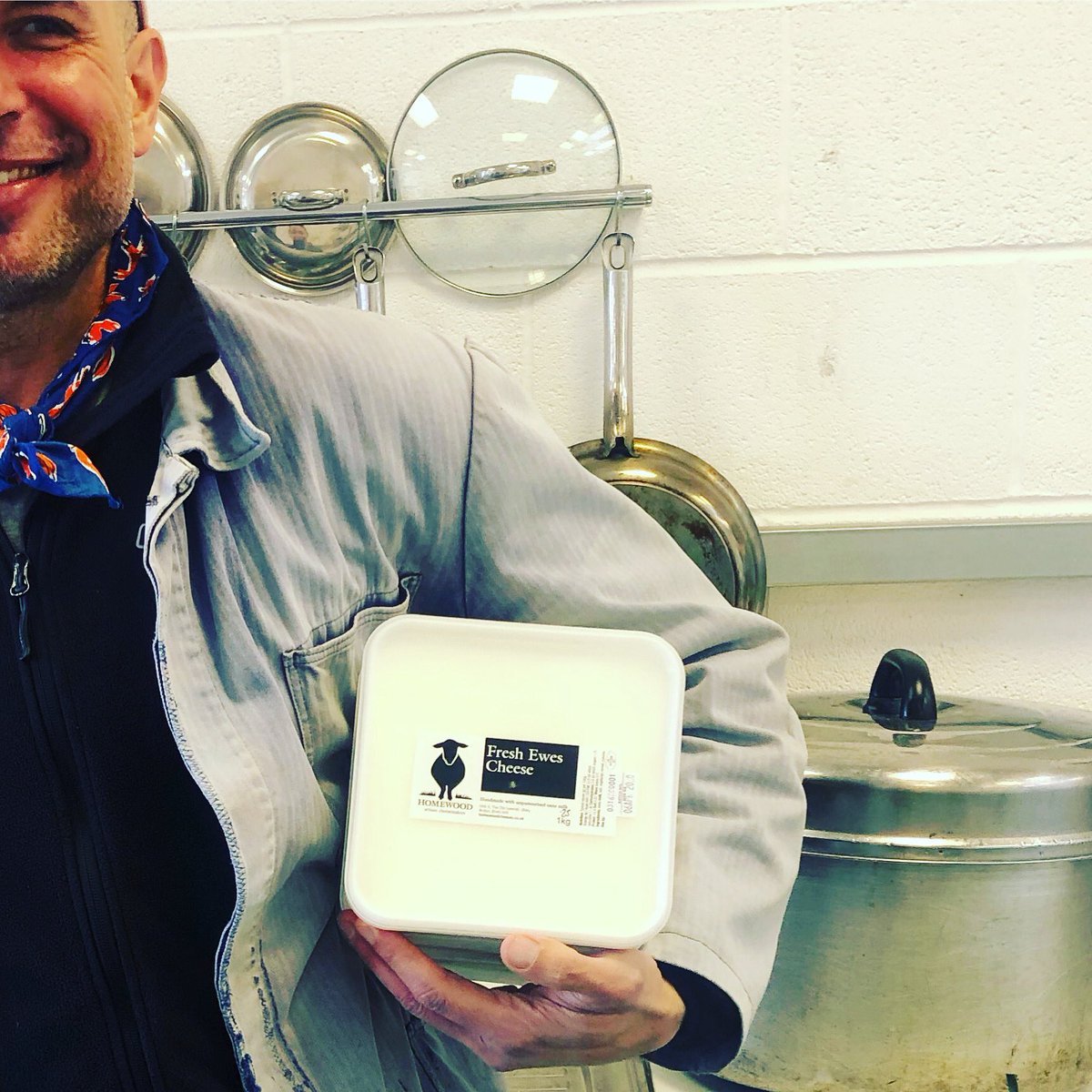 Thanks Tim &amp; Angela <a href="/HomewoodCheeses/">Tim & Angela</a> for 5kg of delicious ewes cheese. Being used n meals being prepared and given to the community by @HeartofBS13 #community #food #Bristol