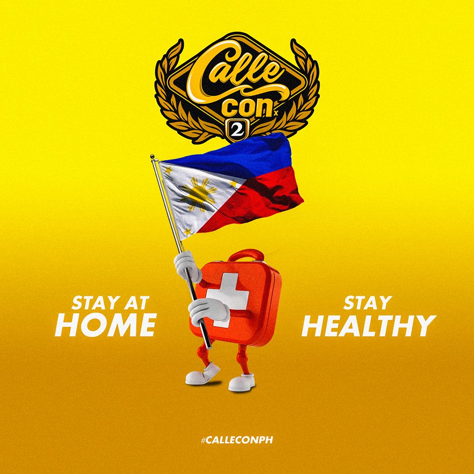 DOUGBROCK_'s tweet photo. Hi everyone, a reminder from everyone here in the Calle Con community to continue to follow social distancing and self-quarantine measures for everyone's safety. Stay at home, stay healthy.
We hope to see all of you soon when this is over. Much love!
#CALLECON2
#CALLECONPH https://t.co/uifuZ6bxvV