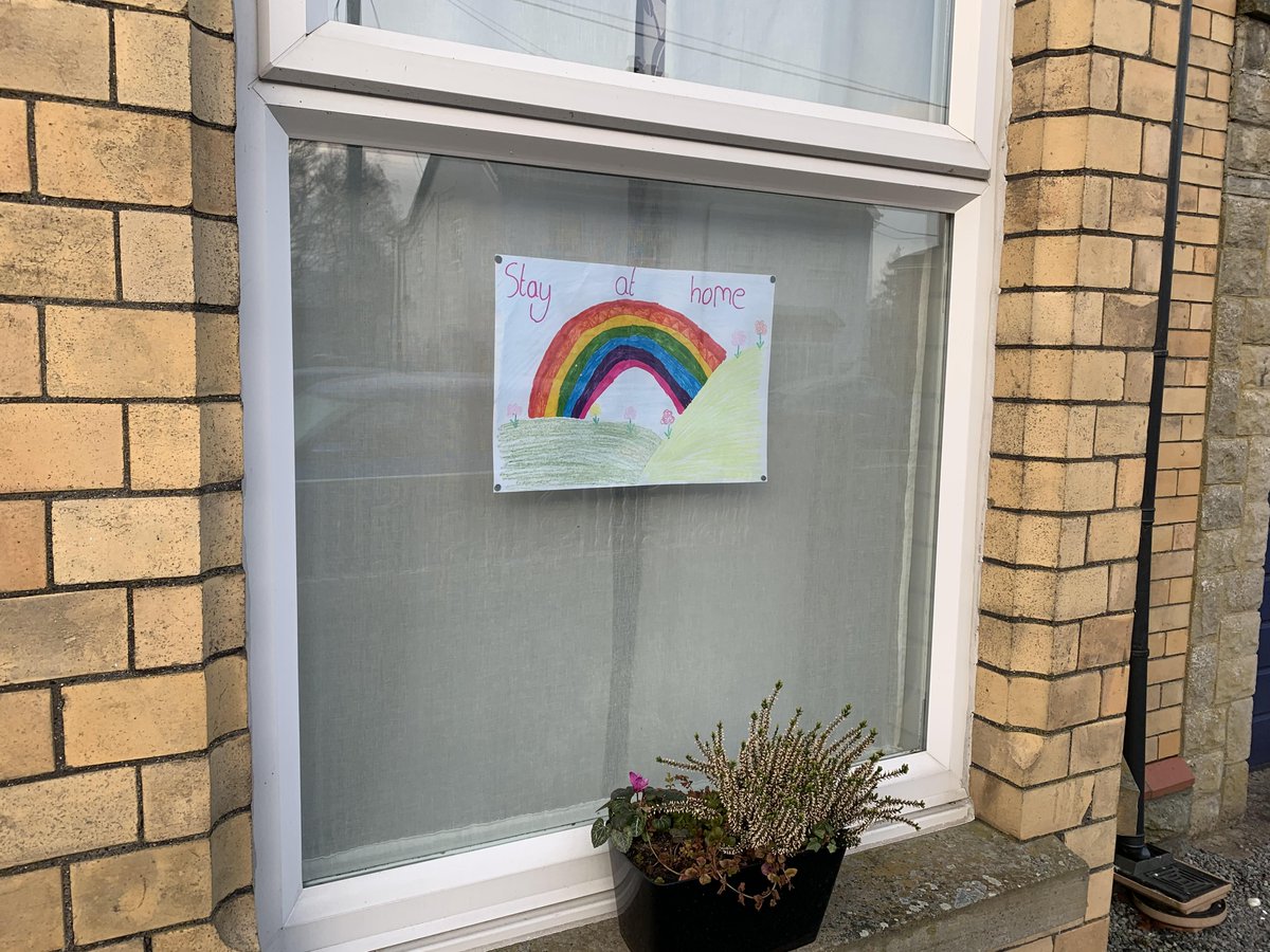 PowysCC's tweet photo. It is lovely to see so many happy, colourful pictures decorating the windows across the county. We know it brings a smile to your neighbours and the key workers looking after our communities. Keep up the good work everyone! 🌈☀️😊 #ThankYou https://t.co/8EhNkBWdkn