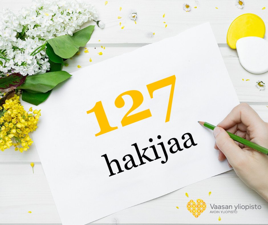 openunivaasa's tweet photo. Ennätysmäärä hakijoita Vaasan yliopistoon, myös avoimen väylän hakijamäärät yli tuplaantuivat! Avoimen yliopiston väylään tuli 127 hakemusta - kiitos kaikille hakijoille! Lue  lisää kevään 2020 hakijamääristä: https://t.co/X5qIMtrufi #univaasa #jatkuvaoppiminen #avoinyovaasa https://t.co/DC5NlCXzOW