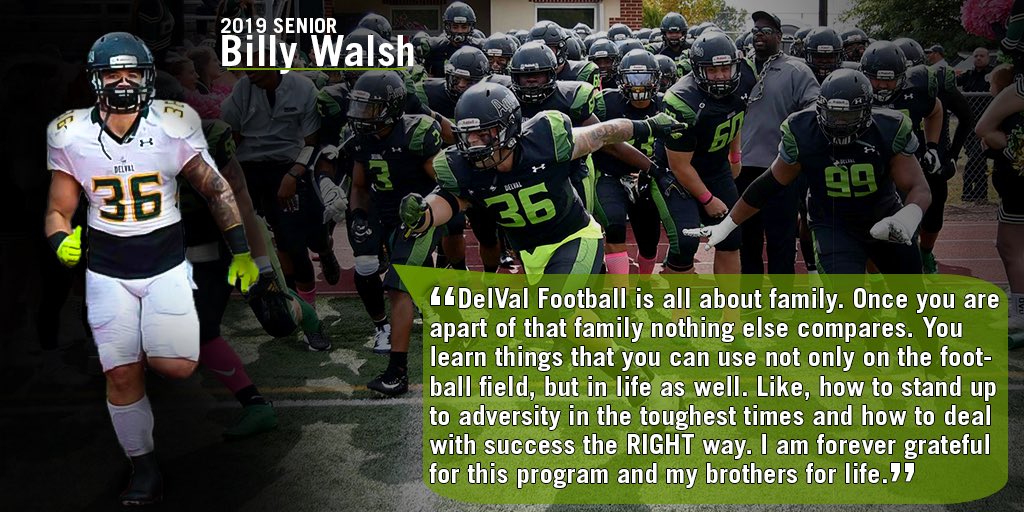 DVUfootball's tweet photo. Senior LB Billy Walsh on his experience. #WhyDelVal #Aggies4Life https://t.co/miglOoGh8d
