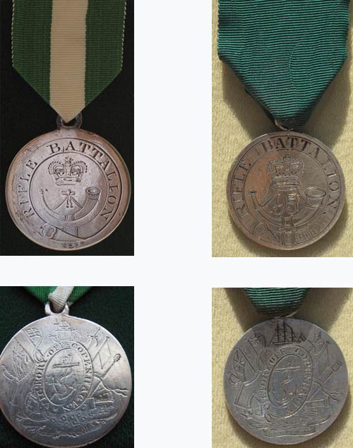 Often they were given medals within their Regiment though and the RGJ Museum has a couple of great examples. if you look very closely you can see the rugged ship, naval anchor etc...