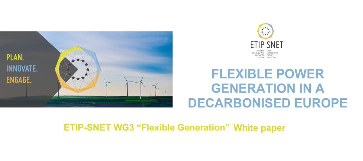 Informative and concise 📖 #WhitePaper published by @ETIPSNET on the flexible generation in a low-carbon RES dominated #EnergySystem.

🧐 Read it here 👉 etip-snet.eu/publications/e…
