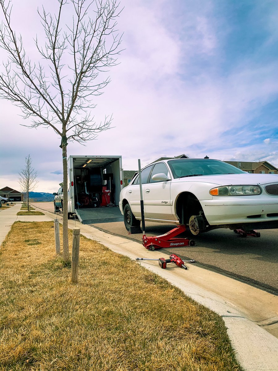 Installed new tires so an essential truck driver could safely commute to work. 🙏 #EssentialWorkers #MobileTireService #BerthoudColorado #Colorado