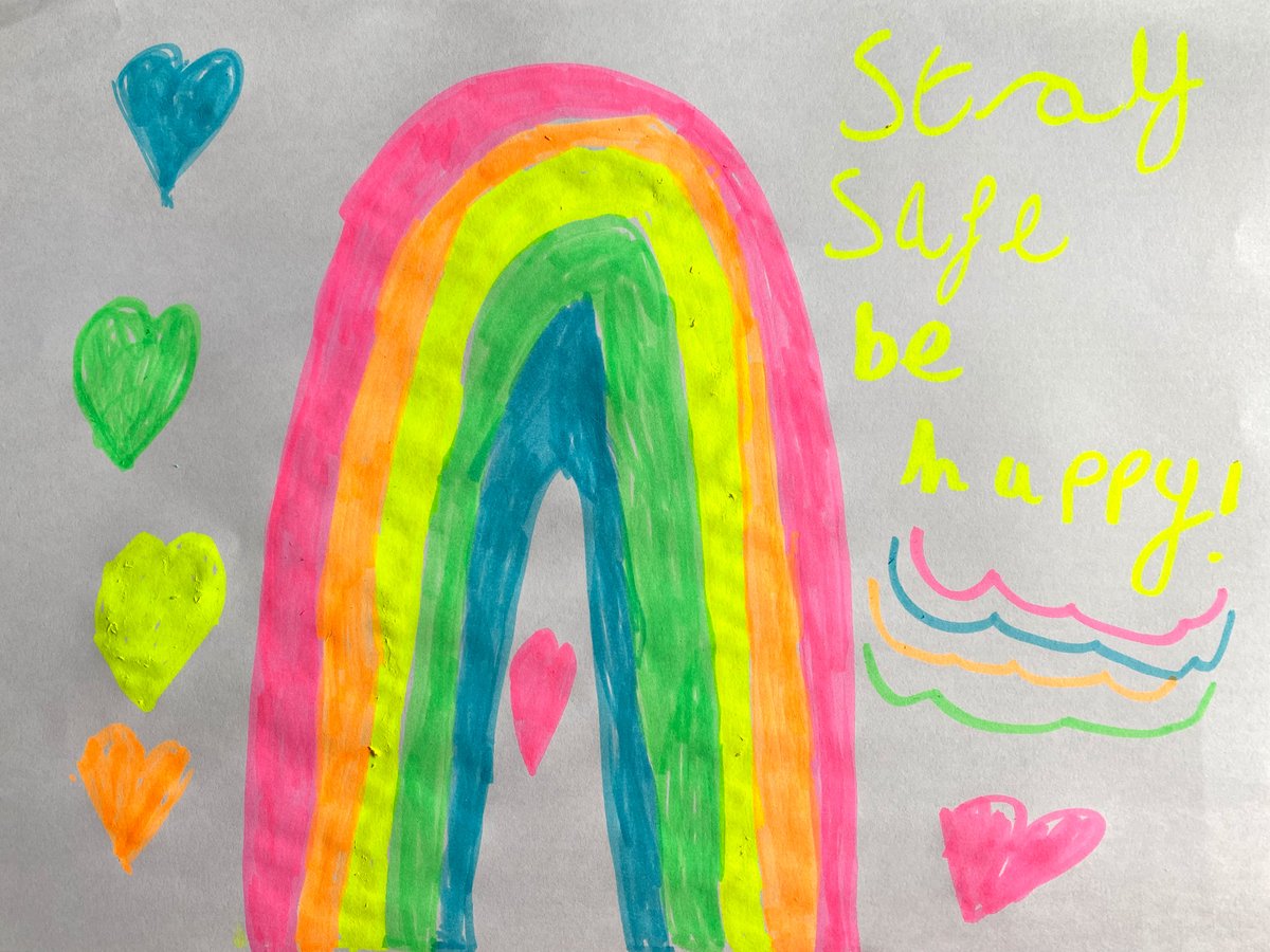 Andy's Daughter Lilia age 9 drew this for #rainbowsfornightingale #NHSheroes #NHS