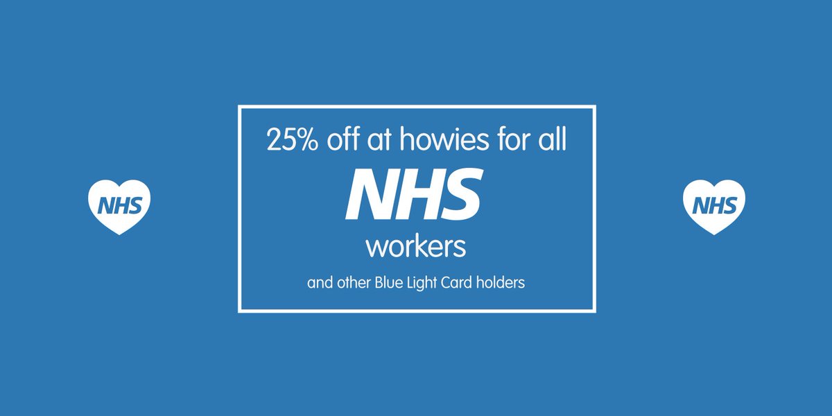 howies is a tiny company but we want to do what we can to help our NHS and other front-line emergency workers during the current crisis. 

So, from this week, we are offering 25% off all full price items to Blue Light Card holders. 

More details here: howies.co.uk/blogs/news/nhs…