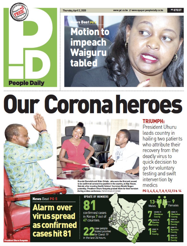 manyiwatuka's tweet photo. Where is heroeism here? What have brenda and Brian  done to us? 
Many people are getting healed everyday across the world.
Aren't these  poor praises by journalists? 
Ni kukosa content ama? https://t.co/fTMPa6keis