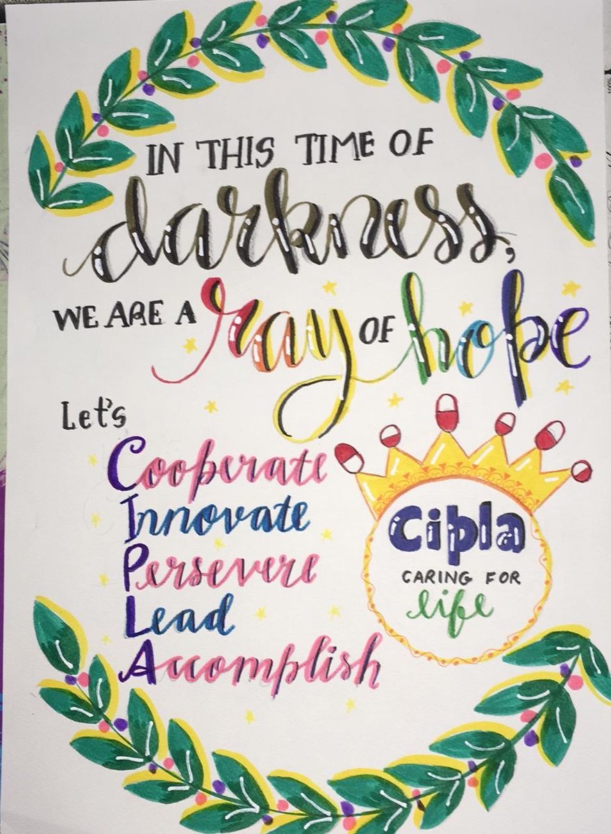 Vohra_Umang's tweet image. In times of despair, children can be the brightest sign of #hope. Sharing a beautiful and inspirational drawing by Saanvi, d/o Shilpa Nalavade - a colleague at @Cipla_Global. Thank you Saanvi, Cipla will surely lead the way! #CaringForLife