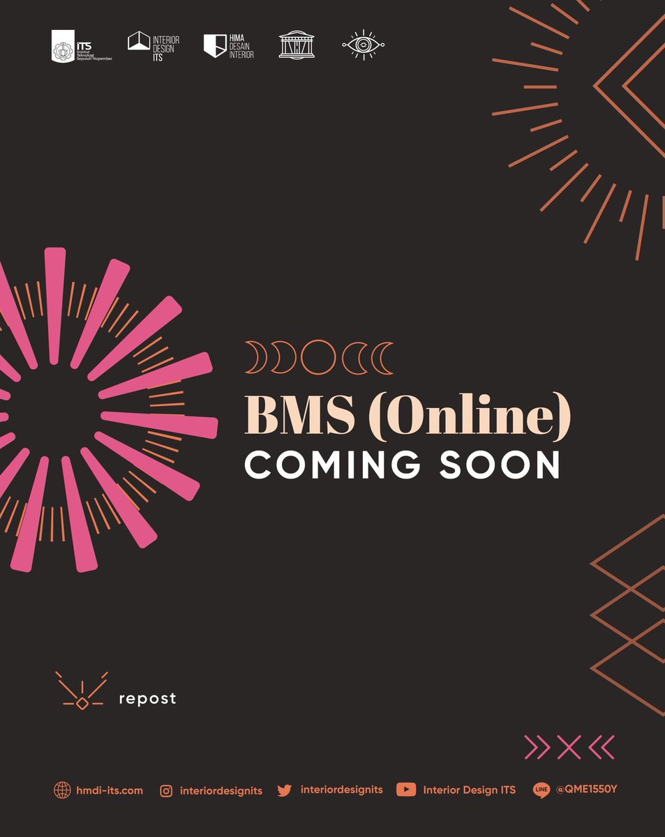 interior_ITS's tweet photo. [BMS ONLINE - SOON]

Yang ditunggu-tunggu akhirnya datang nih! BMS kali ini dijamin beda banget sama tahun-tahun sebelumnya, BMS 2020 bakal diadain online! So, stay tune dan tunggu info lebih lanjut!

#BMSONLINE
#BASICMEDIASCHOOLING
#HMDINOSTRACASA
#INTEGRAKSI
#ITSSURABAYA
#MEDSI https://t.co/vzGW96PAaL