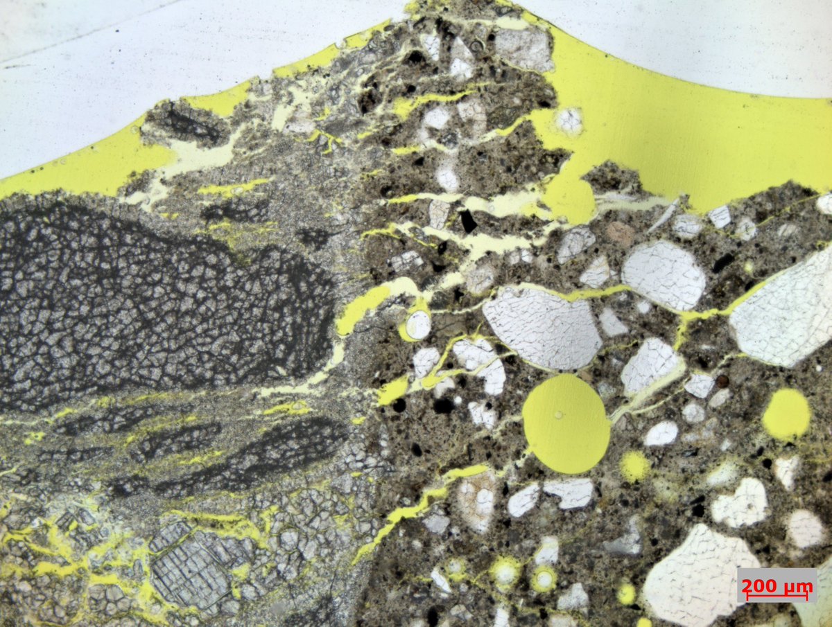 RSKPetrography's tweet photo. Just popping in on this #ThinSectionThursday to say the #Petrography team is still working, supporting the construction industry with #concrete analysis. One person in each lab at a time! https://t.co/ADxYeEXlVS