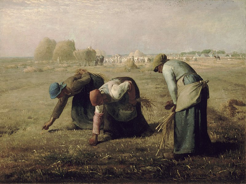 Ah, yes. I knew it.It's a real painting by Millet.My favourite detail from the show rn....Why do I turn everything I touch into an history class?Anyway, back to the show.( https://en.wikipedia.org/wiki/The_Gleaners)