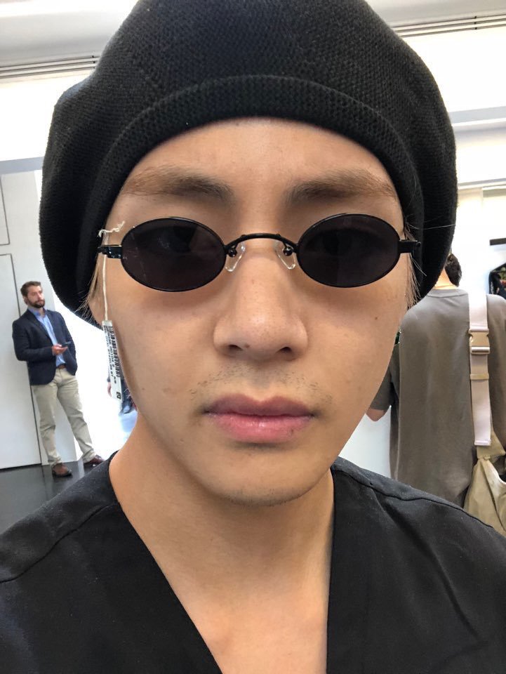 IF YOU ARE WHIPPED FOR TAEHYUNG WITH MUSTACHE SAY EYE  #BTS    @BTS_twt